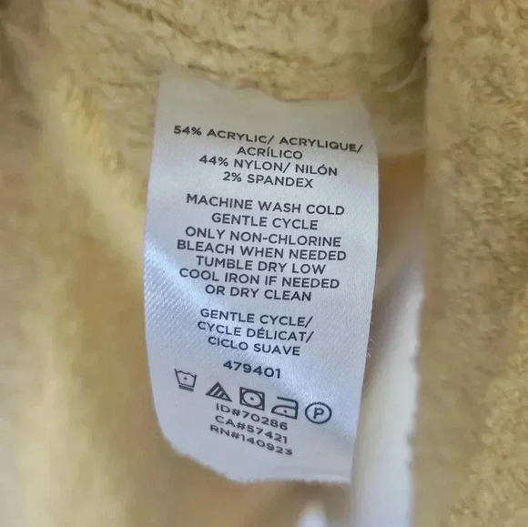 Lou & Grey Brand Yellow Textured cozy knit oversized  sweater poncho XS/S - Picture 7 of 8